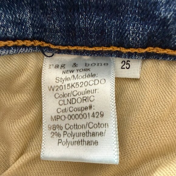 rag & bone Nina High-Rise Ankle Flare Jeans Women’s Size 25 Raw Hem - Picture 10 of 13